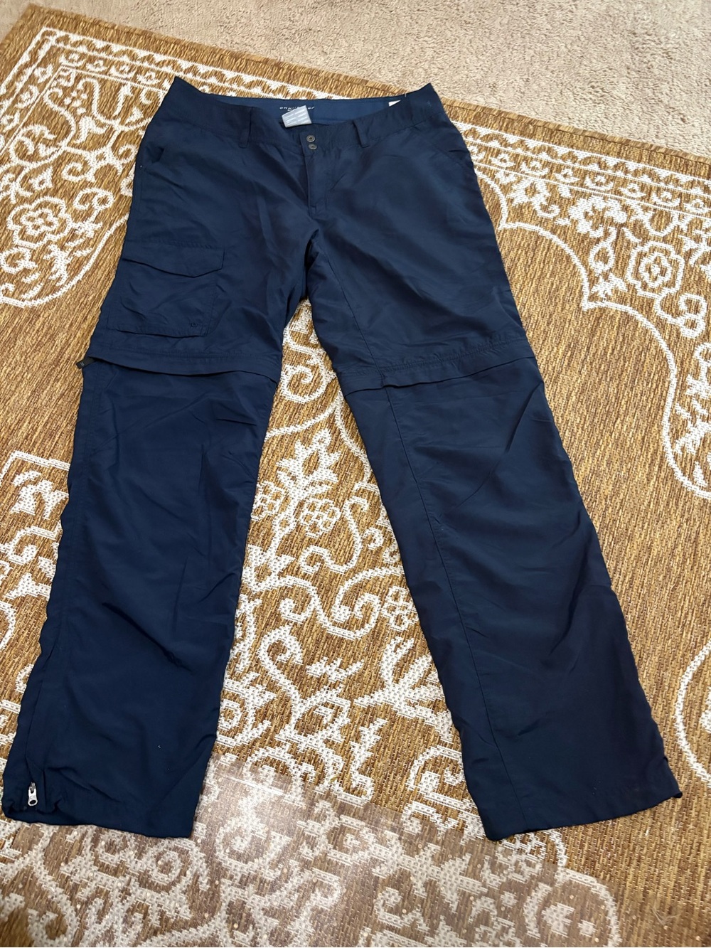 Columbia women's omini shade sun protection blue zip off leg to short pants 12